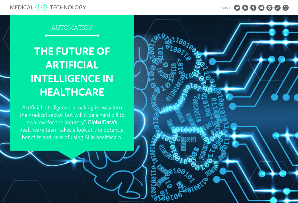 The Future Of Artificial Intelligence In Healthcare Medical Technology Issue November