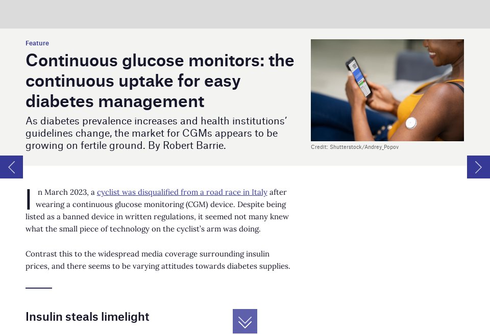 Continuous glucose monitors the continuous uptake for easy diabetes