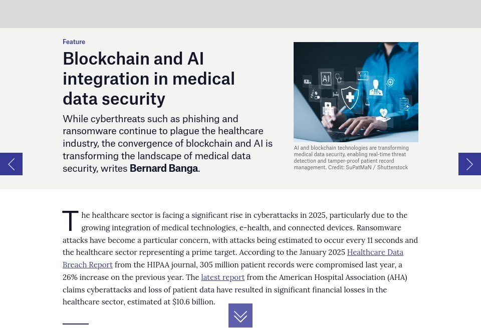 Blockchain and AI integration in medical data security - Medical ...