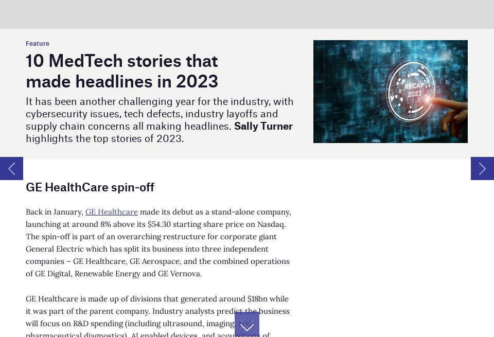 10 MedTech Stories That Made Headlines In 2023 - Medical Technology ...