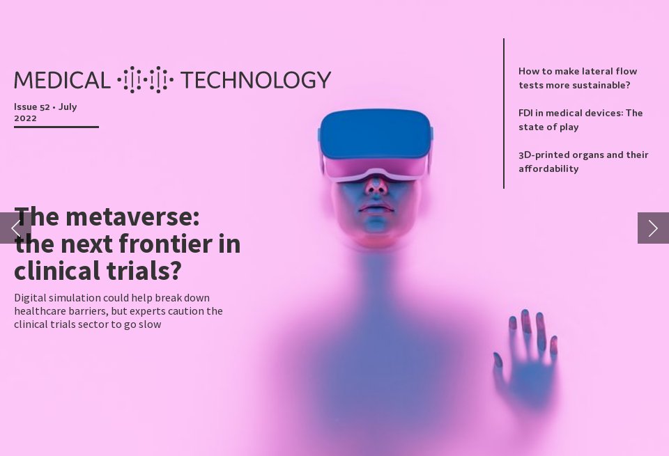 Home | The Metaverse in healthcare - Medical Technology | Issue 52 ...