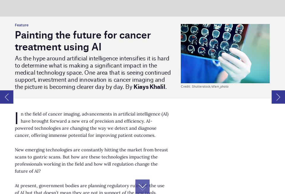 Painting the future for cancer treatment using AI - Medical Technology ...