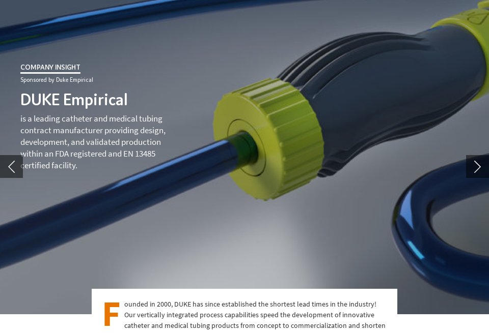 Duke Empirical Company Insight - Medical Technology | Issue 40 | June 2021