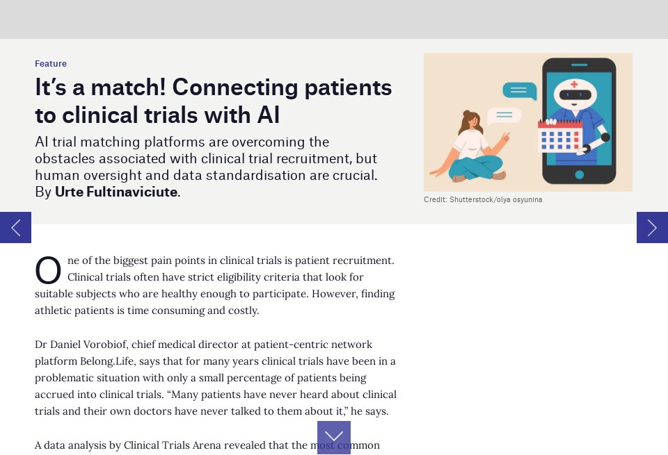 It’s A Match! Connecting Patients To Clinical Trials With AI - Medical ...