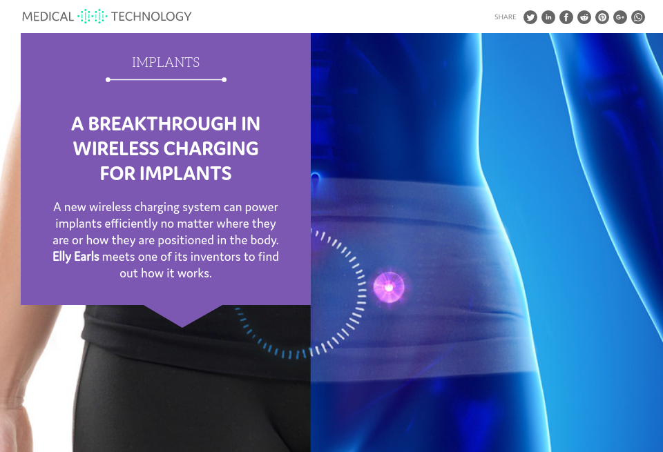 A breakthrough in wireless charging for implants - Medical Technology ...