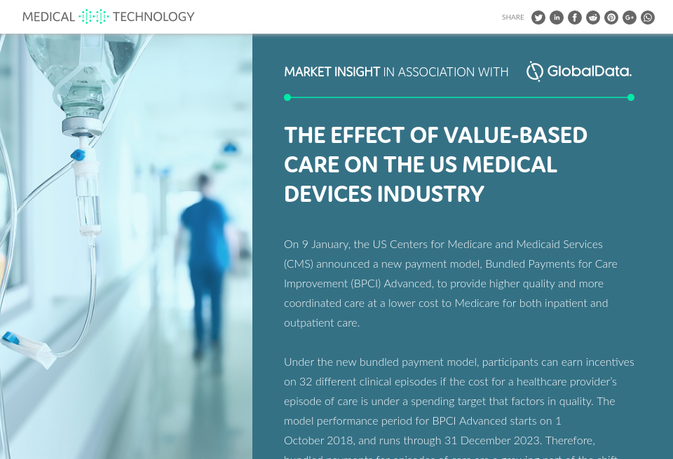 The effect of valuebased care on the medical devices industry Medical Technology Issue 6