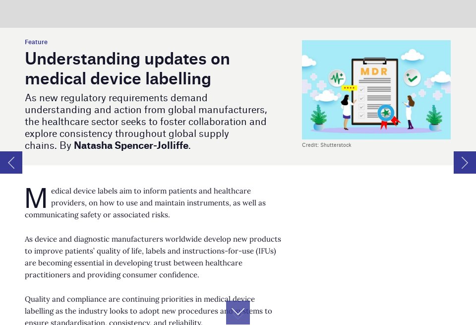 Understanding updates on medical device labelling Medical Technology