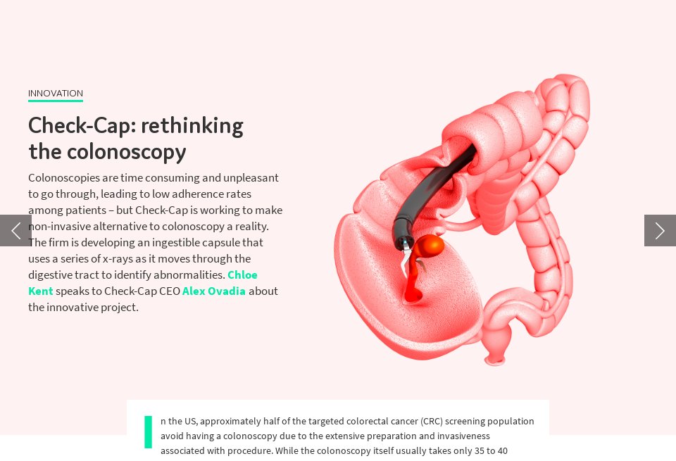 CheckCap rethinking the colonoscopy Medical Technology Issue 33