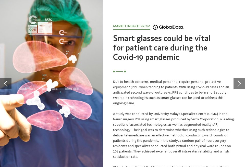 Smart Glasses Could Be Vital For Covid-19 Patient Care - Medical ...