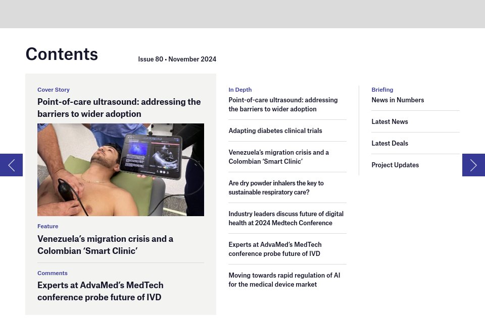 Medical Updates Project Updates - Medical Technology | Issue 80 | November 2024