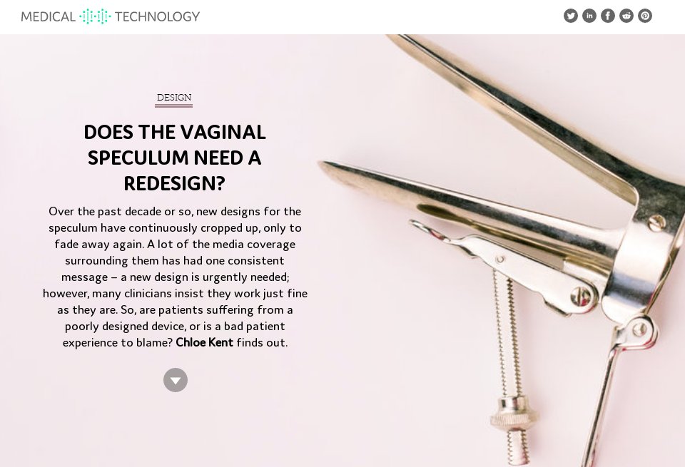 Does The Vaginal Speculum Need A Redesign Medical Technology Issue 31 September 2020